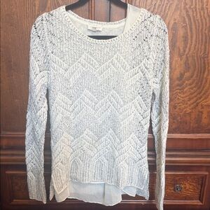 Lucky Brand Light Gray Knit Sweater
